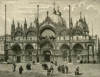 Westfassade von St. Markus, Venedig, 1890