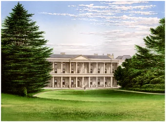 West Wycombe House, Buckinghamshire, Heim von Baronet Dashwood, um 1880