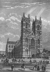 Westfassade der Westminster Abbey, London, ca. 1860-1878