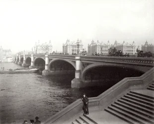 Westminster Bridge und St. Thomas Krankenhaus, London