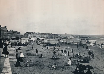 Weymouth - Gesamtansicht der Stadt und des Strandes, 1895