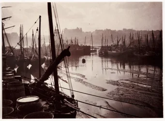 Whitby Hafen bei Ebbe, um 1905