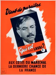 Wer ist Pierre Laval, Vichy-französisches Propagandaplakat