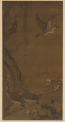 Weide, Gänse und Eisvogel, Ming-Dynastie