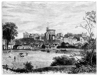 Schloss Windsor von Brocas Meadows, ca. 1888
