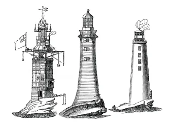 Winstanley, Smeaton und Rudyerd Leuchttürme, 1833