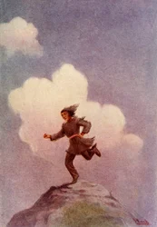 Mit einem großen Schritt erreichte er das ferne Kap, 1914