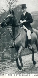 Mit der Cottesmore-Jagd, ca. 1927-1937