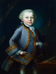Wolfgang Amadeus Mozart, österreichischer Komponist, 1761