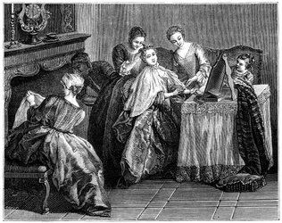 Frau bei ihrer Toilette, 1885