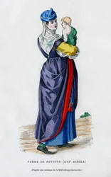 Frau aus Bayonne, Frankreich, 16. Jahrhundert