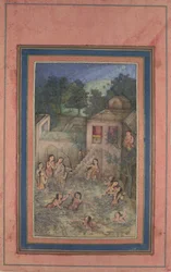 Frauen baden im Mondlicht, Folio aus dem Davis-Album