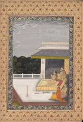 Frauen genießen das Mondlicht, 18. Jahrhundert