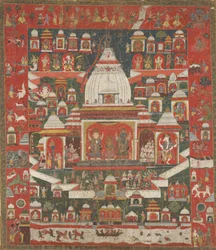 Verehrung von Lord Jagannatha in seinem Tempel in Puri, erste Hälfte des 18. Jahrhunderts