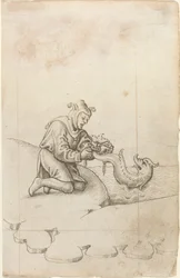 Du bindest einen Delfin am Schwanz fest [Bl. 17 recto], ca. 1512-1515