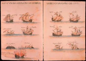 Portugiesische Flotte unter Cabral 1500