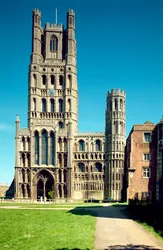 Ely Kathedrale, Westfassade, Ely, Cambridgeshire, UK