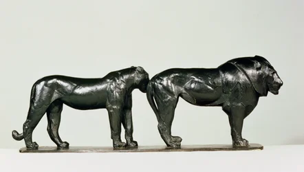 Löwe und Löwin von Rembrandt Bugatti (1885-1916)