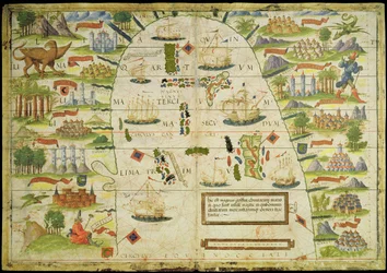 Karte des Chinesischen Meeres aus einem Faksimile des „Miller-Atlas“ von Pedro und Jorge Reinel sowie Lopo Homem, angefertigt 1519