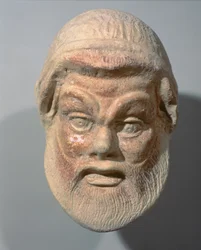 Maske von der Außenseite eines Theaters, 3. Jahrhundert v. Chr.