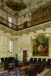Moor Park, Innenansicht der Halle, Hertfordshire, Vereinigtes Königreich