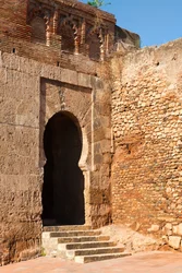 Niebla, Provinz Huelva, Andalusien, Südspanien. Puerta del Buey oder Tor des Ochsen, eines der Eingänge durch die Mauern in die Stadt.