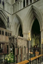 Schrein von Südwesten, St. Albans Kathedrale, Hertfordshire