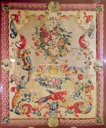 Wandteppich im frühen Rokoko-Stil mit Bandwerk und Akanthusblättern von Joshua Morris, 1720er Jahre