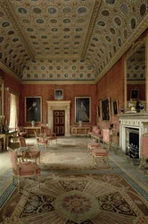 Das rote Wohnzimmer, Syon House, Middlesex