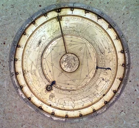 Die erste federgetriebene Uhr mit Schnecke, Ansicht des Zifferblatts, von Joseph Zech