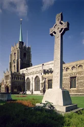 Ansicht des Essex-Turms und der Südvorhalle, Chelmsford Kathedrale, Essex