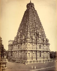 Eine große Pagode in Indien