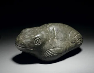 Eine seltene aztekische Steinfrösche, ca. 1200-1521