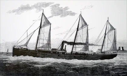 Ein Kühlschiff