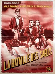 Filmplakat La bataille des sables von George Sherman mit Dana Andrews, Marta Toren und Stephen McNally 1949