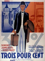 Filmplakat Trois pour cent von Jean Dréville 1933