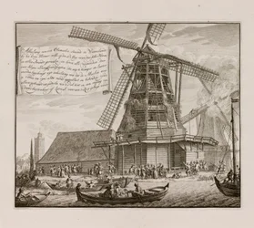 Nachwirkungen eines Brandes in einer Ölmühle, Waterland, Holland