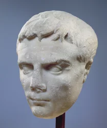 Augustus, Marmorkopf, ca. 27-20 v. Chr.