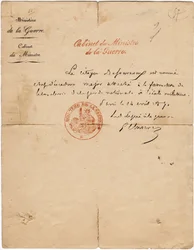 Autographenbrief des Delegierten für den Krieg Gustave Paul Cluseret während der Pariser Kommune