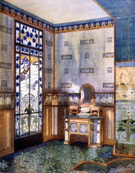 Badezimmer, frühes 20. Jahrhundert (Illustration)