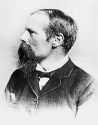 Benjamin Baker, britischer Bauingenieur und Designer der Forth Bridge, ca. 1885