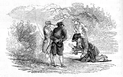 Benjamin Franklin bei einem elektrischen Experiment