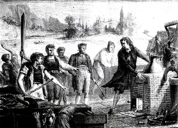 Bootsmänner der Weser zerstören Denis Papins Dampfmaschine