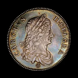 Britische Münze mit König Karl II.