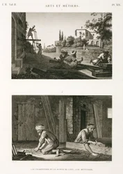 Bau & Reparatur Zimmerleute und Tischler, Ägypten, ca. 1798