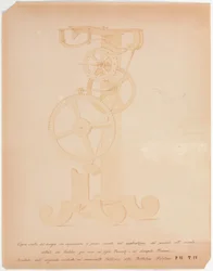 Zeichnung von Galileos vorgeschlagener Pendelanwendung, ca. 1642
