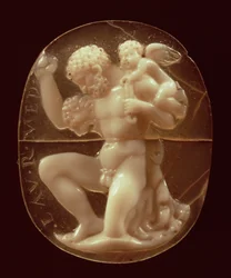 Kamee von Herkules, von Amor besiegt