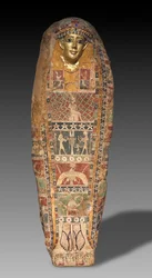 Kartonnage-Mumienhülle, späte ptolemäische Dynastie bis frühes Römisches Reich, ca. 50 v. Chr. - 50 n. Chr.