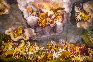 Deckenmalerei im Palazzo Ducale, Mantua, Lombardei, Italien