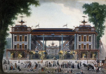 Chinesisches Bad in Paris, spätes 18. Jahrhundert (Gravur)